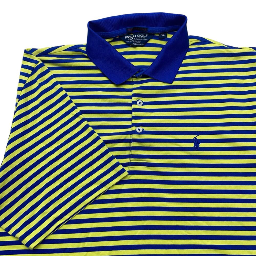 Polo Ralph Lauren Golf Mens XL Performance Striped Sports Polo Shirt